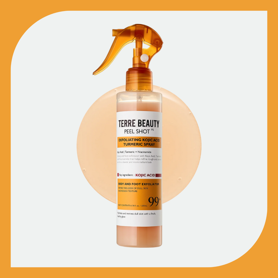 Terre Beauty Peel Shot — Kojic Acid + Turmeric Body Peel Spray