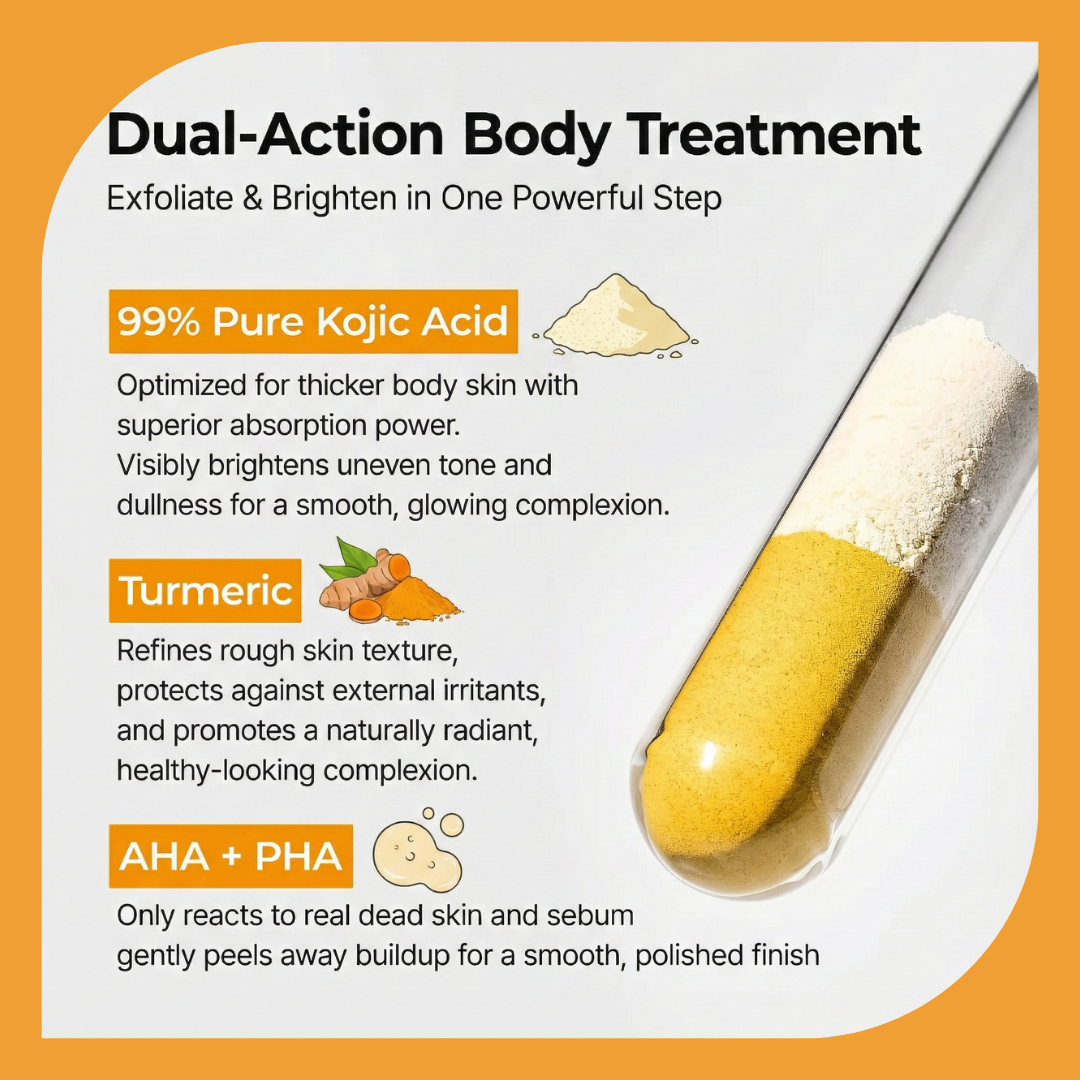 Terre Beauty Peel Shot — Kojic Acid + Turmeric Body Peel Spray