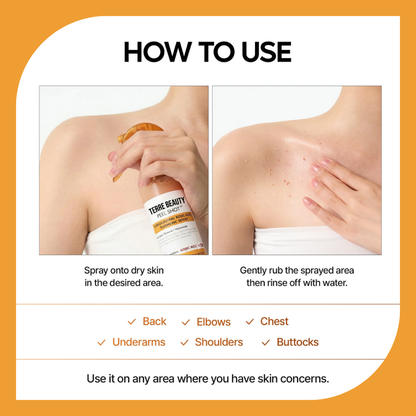 Terre Beauty Peel Shot — Kojic Acid + Turmeric Body Peel Spray